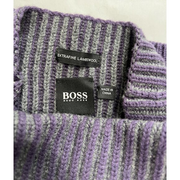 Boss Hugo Boss Extrafine Lambswool Sweater in Purple - Picture 3 of 4